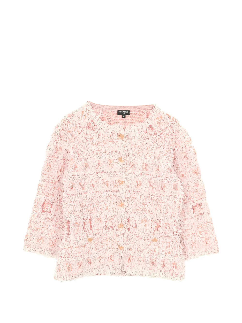 CHANEL Pre-Owned 1986-1988 buttoned tweed jacket - Rosa