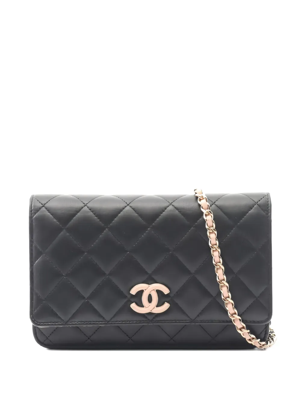 CHANEL Pre-Owned 2021 matelasse chain wallet - Nero