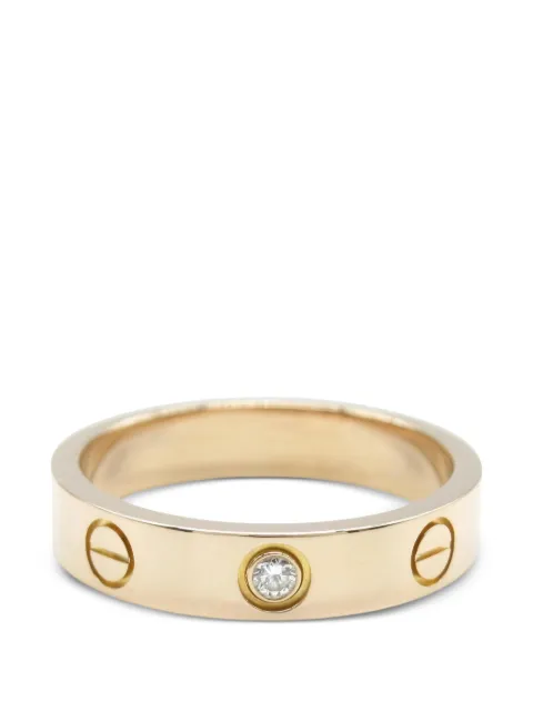 Cartier 2010s 18K pink gold Mini Love diamond ring