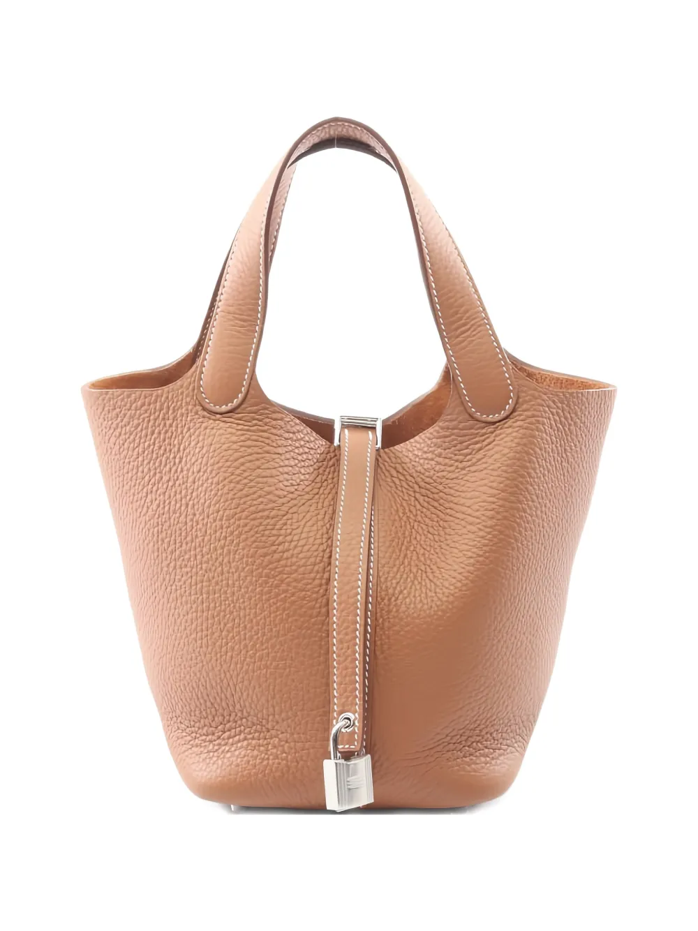 Hermès Pre-Owned 2024 Picotan Lock PM leather shoulder bag - Marrone