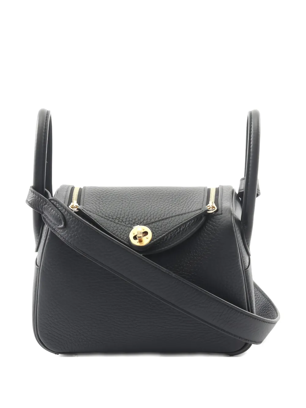 Hermès Pre-Owned 2025 mini Lindy leather tote bag - Nero