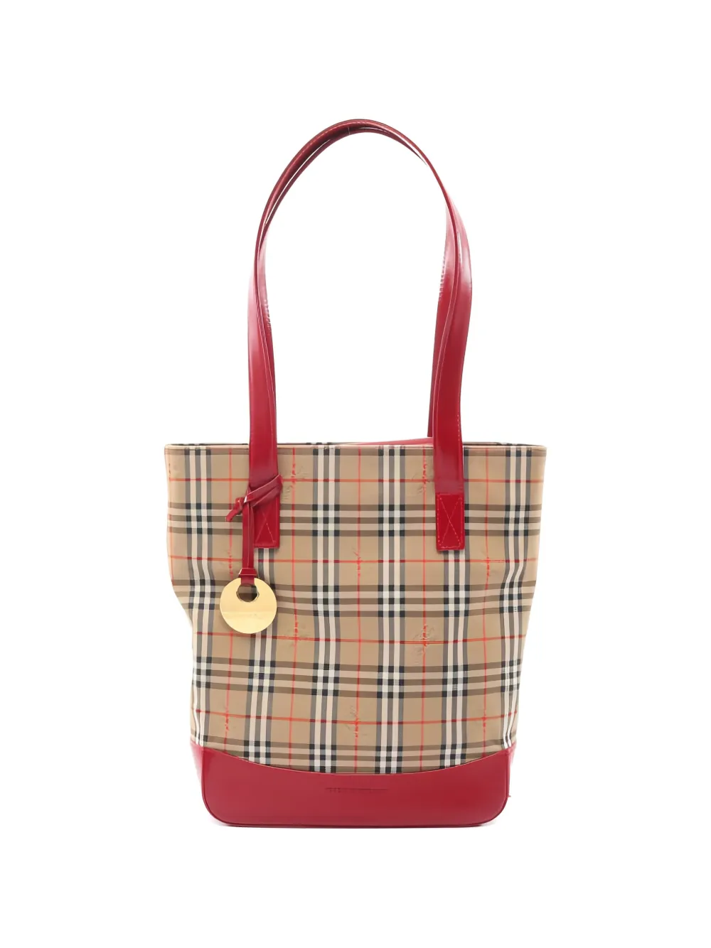 Burberry Pre-Owned checked canvas tote bag - Toni neutri
