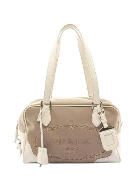 Prada Pre-Owned 2000s logo jacquard Boston bag