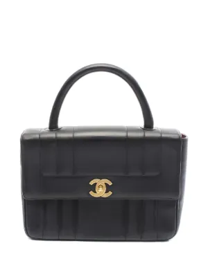 Miu Miu Pre-Owned Embossed Logo Tote Bag | Black | FARFETCH CA