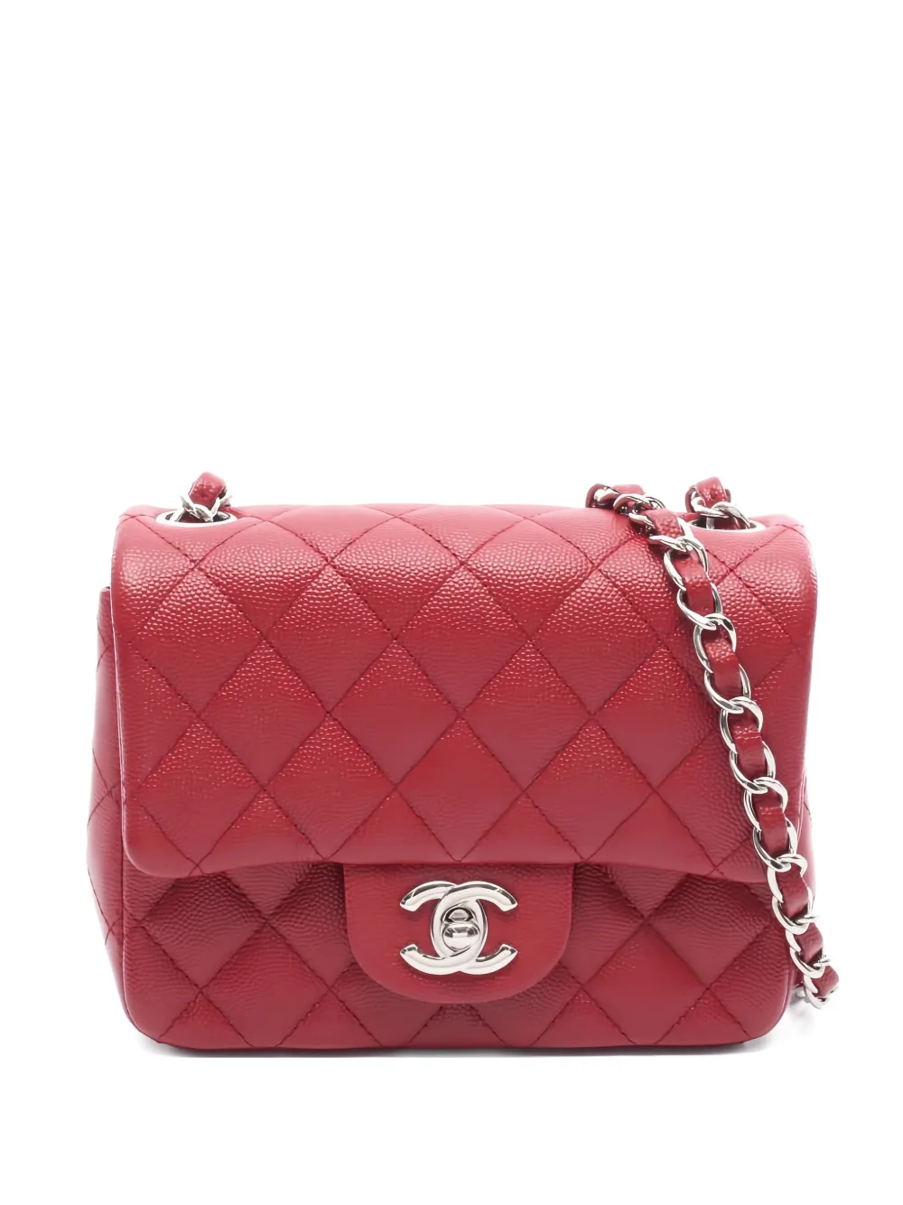 CHANEL Pre-Owned 2017-2018 quilted chain shoulder bag - Rosso