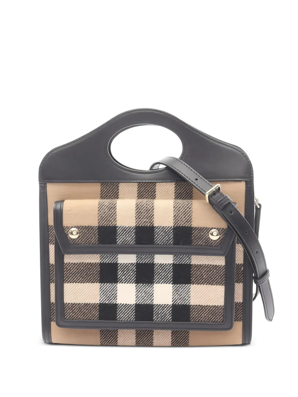 Burberry Pre-Owned 2010s pocket check mini bag - Nero