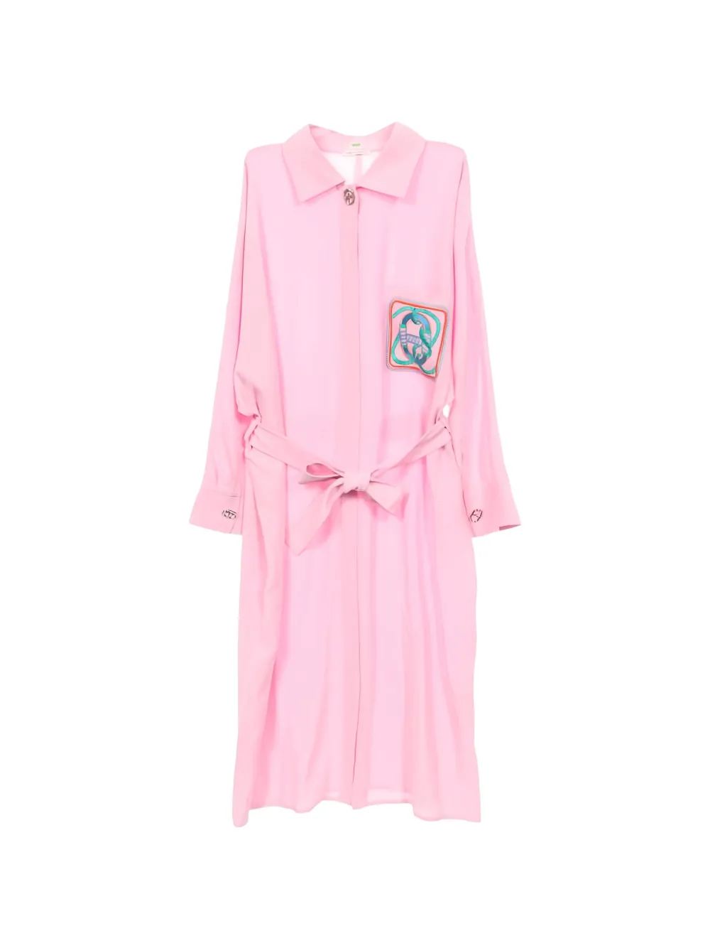 Hermès Pre-Owned 2000s chain-print midi dress - Rosa