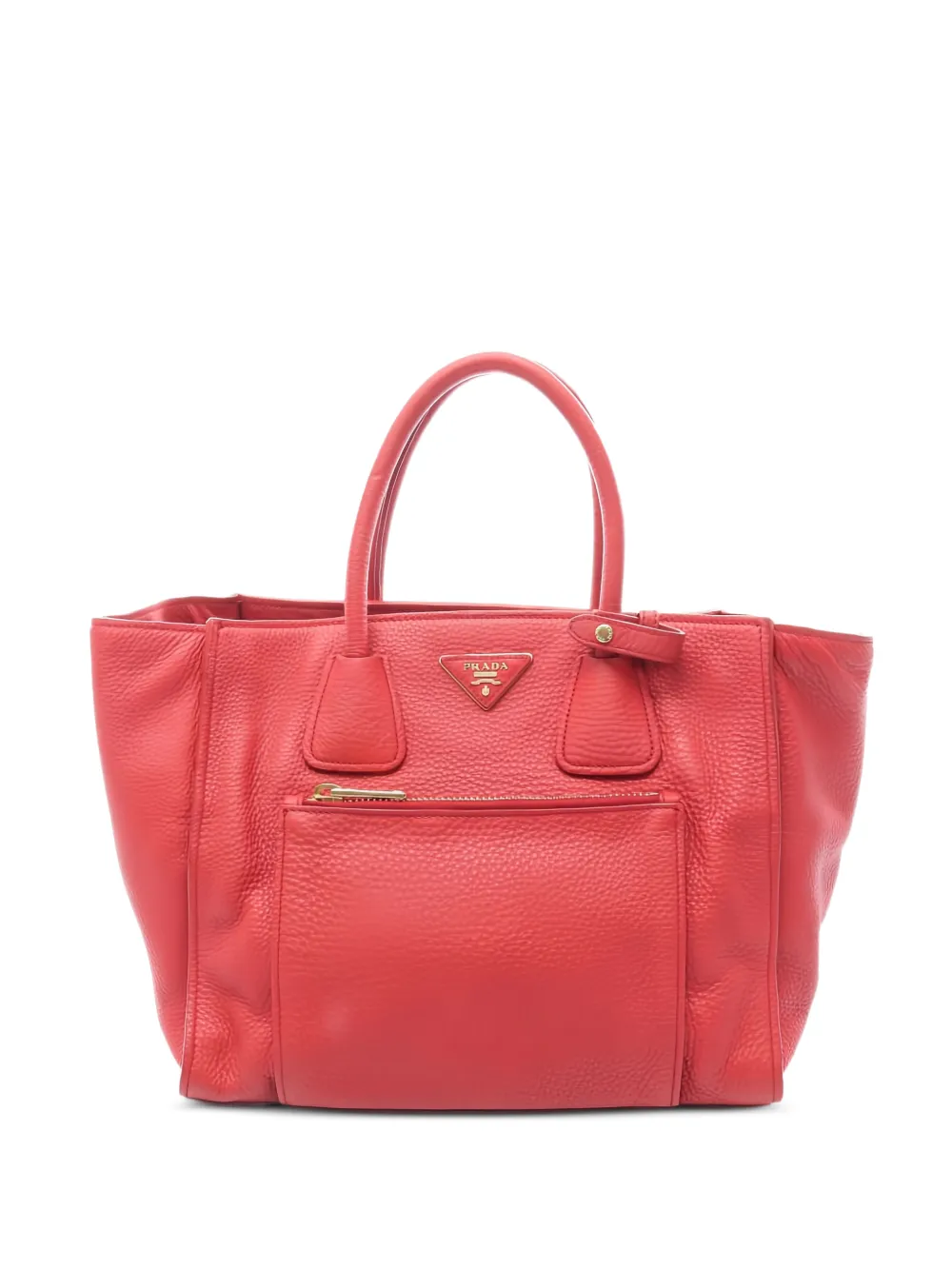 Prada Pre-Owned 2010s triangle-logo tote bag - Rosso
