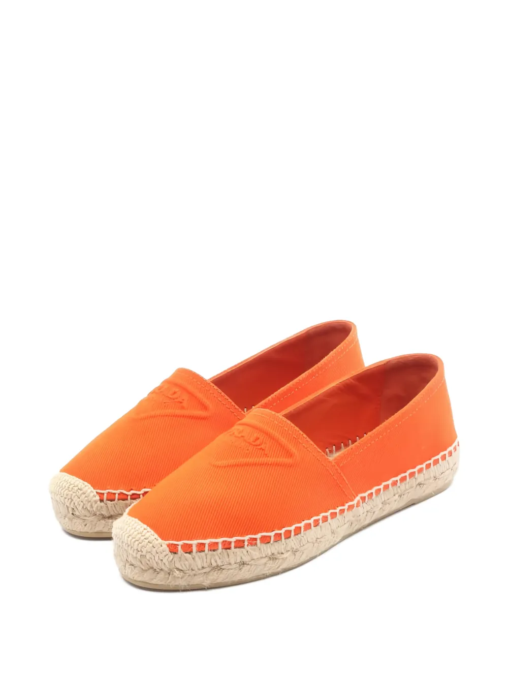 Prada Pre-Owned Triangle-logo espadrilles - Arancione