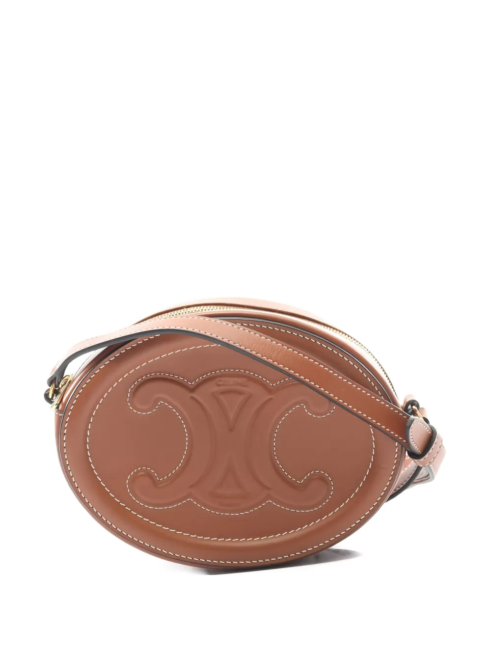 Celine Pre-Owned Triomphe Oval shoulder bag - Marrone