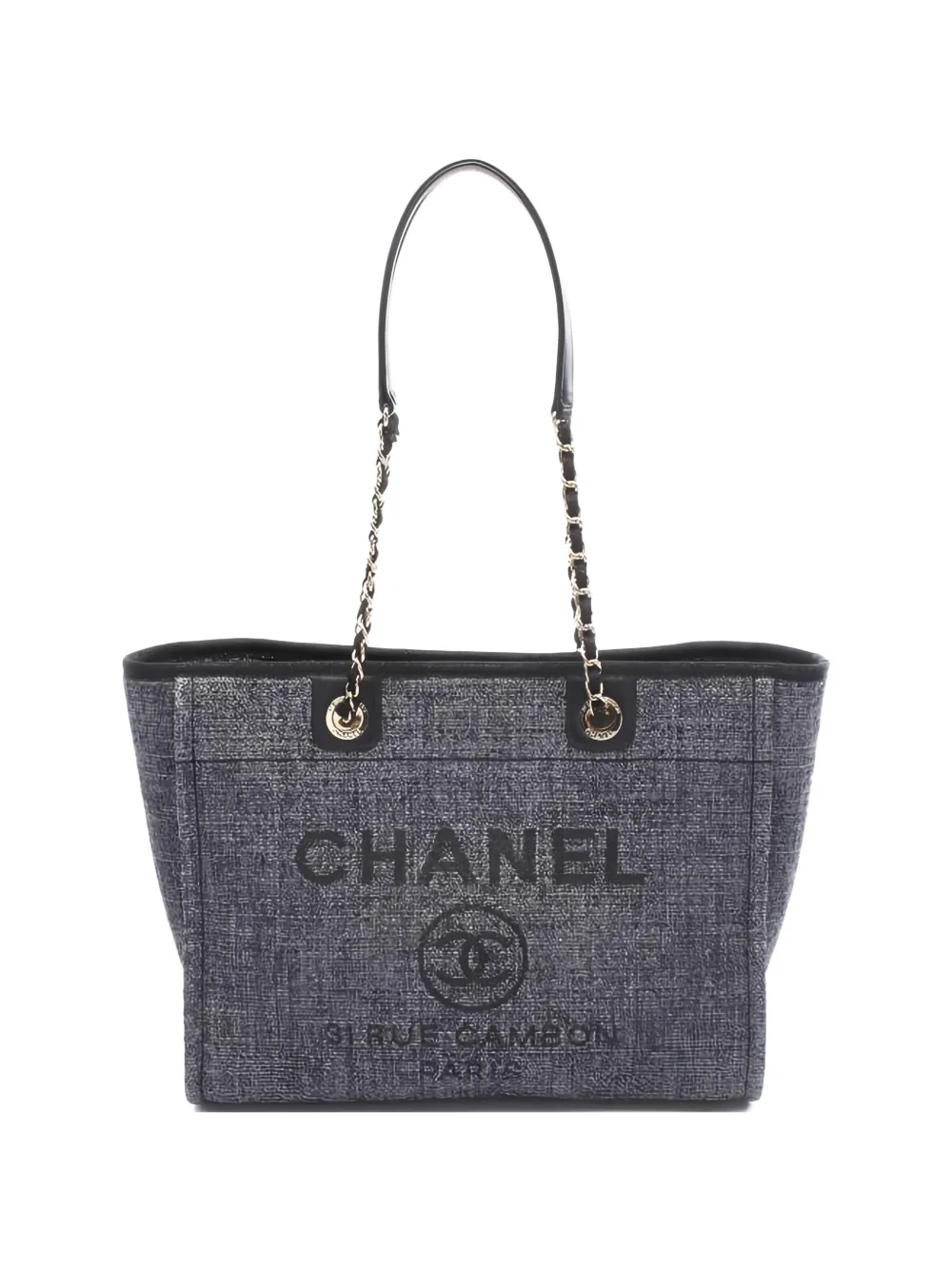 CHANEL Pre-Owned 2021 Deauville tweed tote bag - Grigio