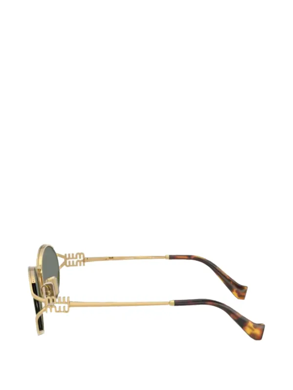 Miu Miu Eyewear ラウンドフレーム サングラス | ゴールドトーン