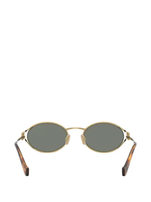 Miu Miu Eyewear ラウンドフレーム サングラス | ゴールドトーン