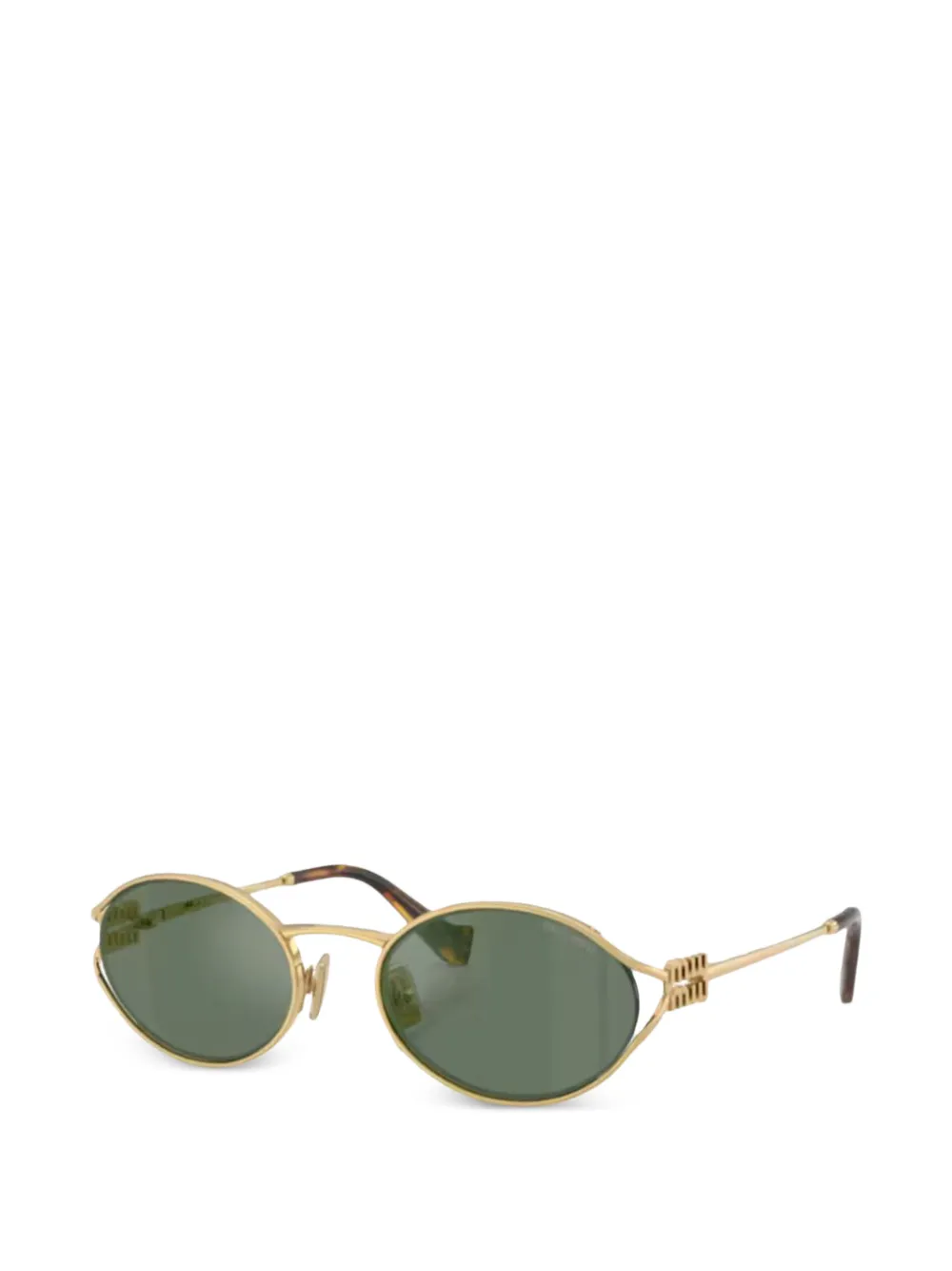 Miu Miu Eyewear Occhiali da sole tondi - Oro
