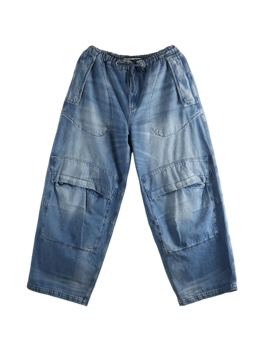 Alexander Wang Cargo Jeans In Blue