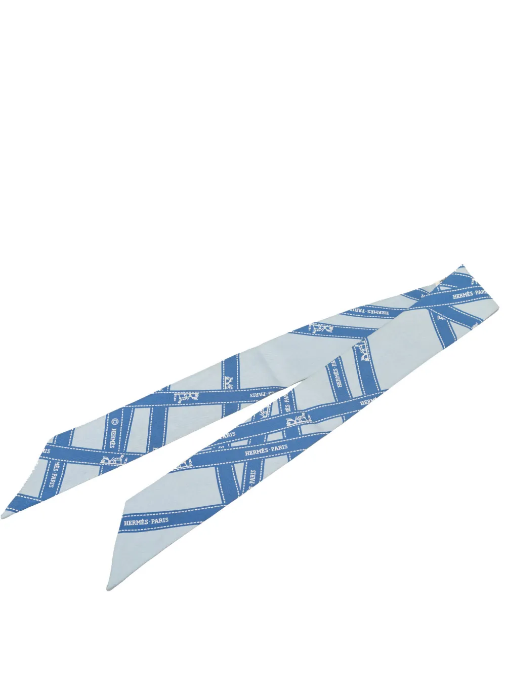 Hermès Pre-Owned Foulard Twilly Bolduc in seta 2000-2025 - Blu