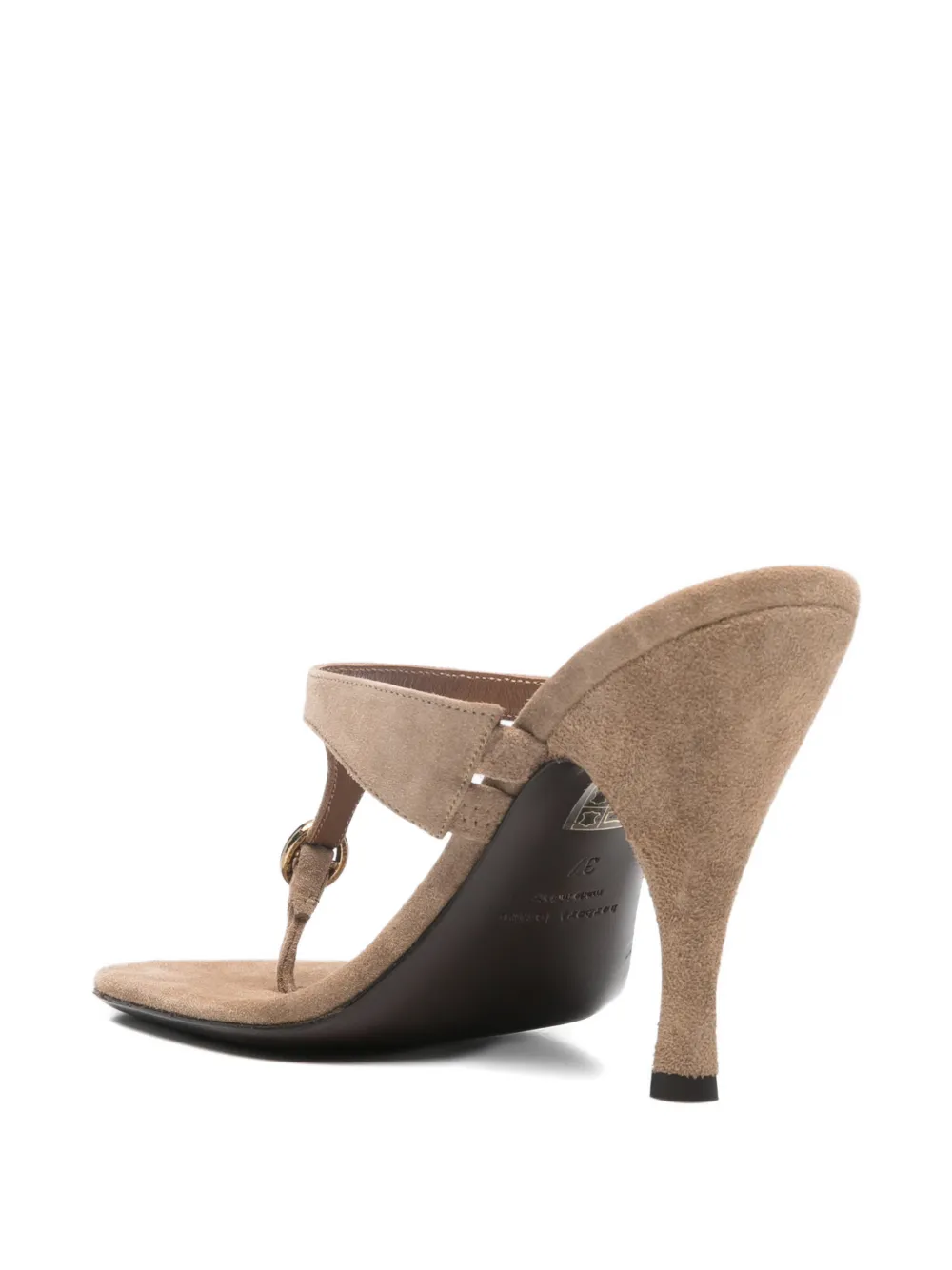  Herbert Levine Kiss And Tell Suede Heeled Sandals - Brown 