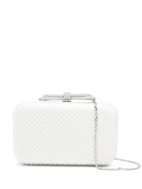 MACH & MACH Double Bow embellished clutch bag