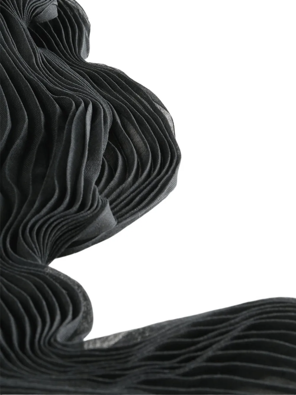  Issey Miyake Pleated Scarf - Black 