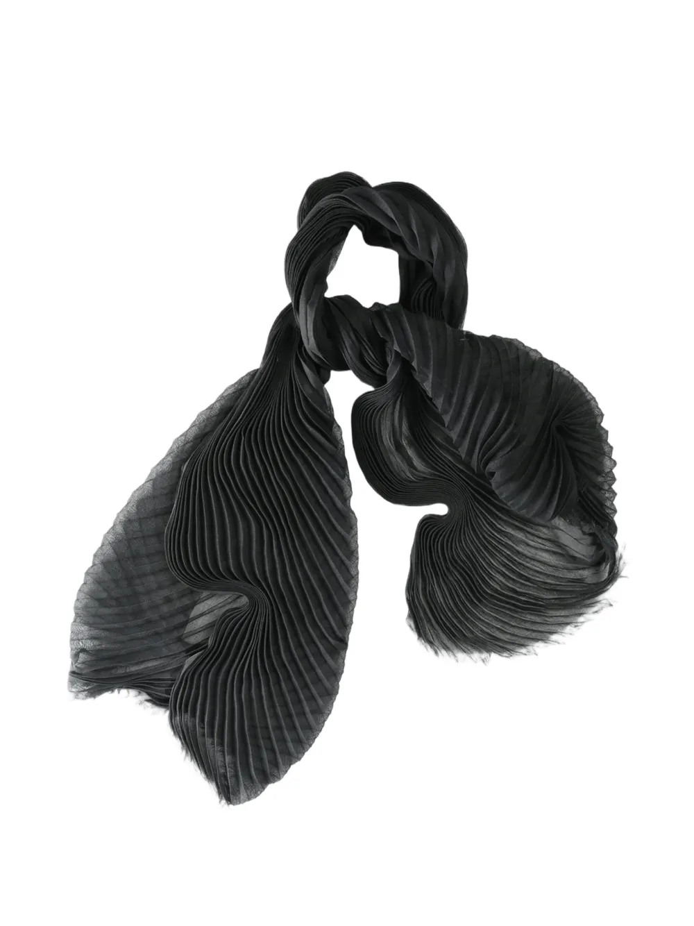  Issey Miyake Pleated Scarf - Black 