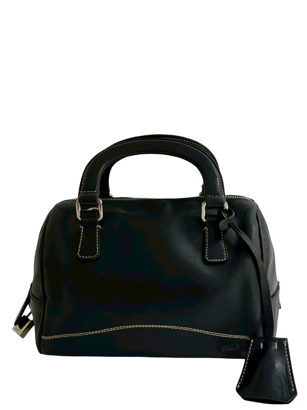 Prada Pre-Owned 2000-2010 Soft Calf Leather Top Handle Bag handbag - Nero