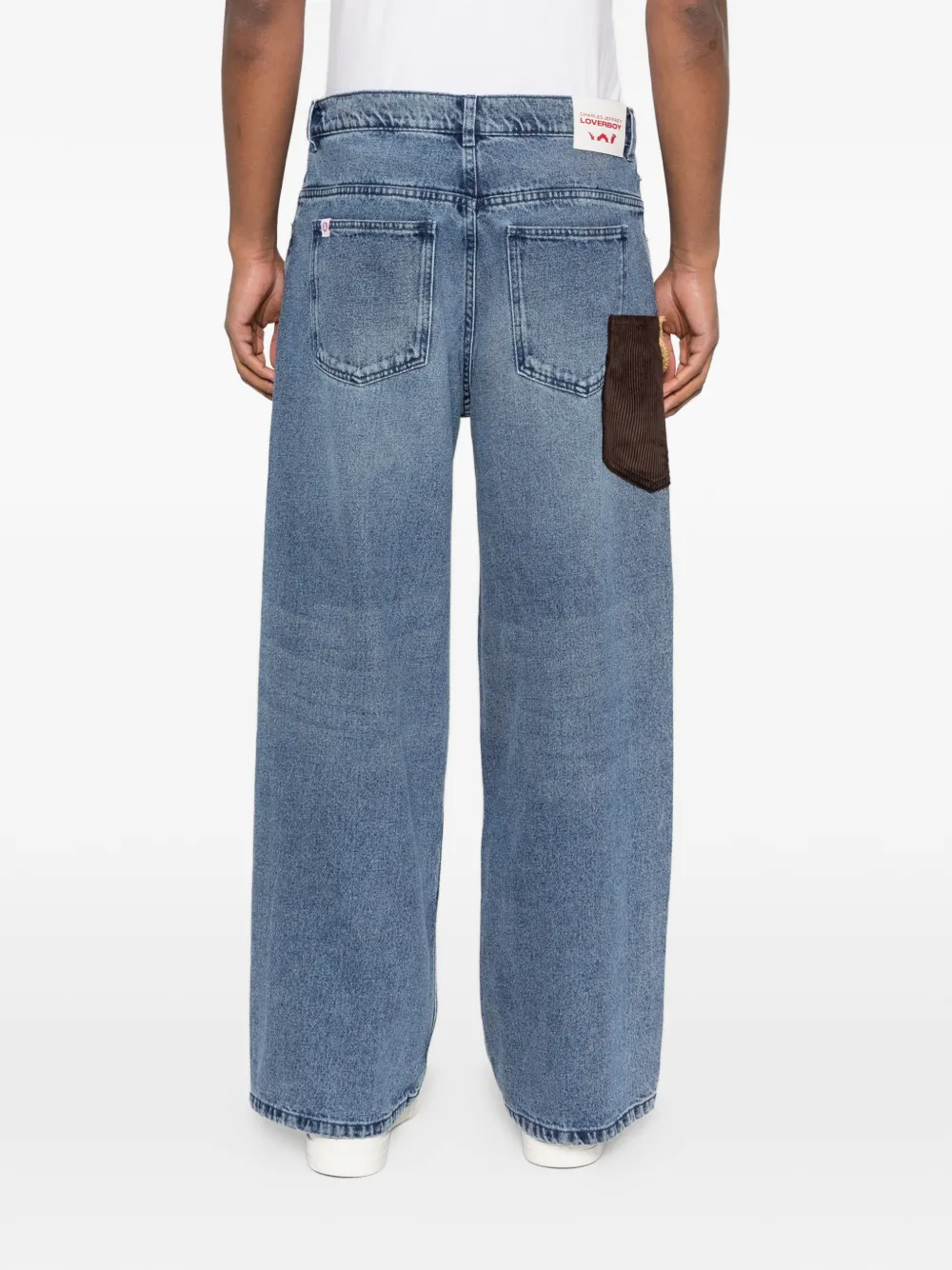 Charles Jeffrey Loverboy Jeans met gehaakte trompet Blauw