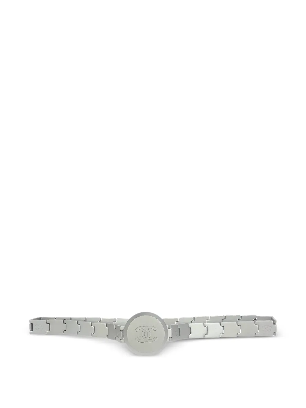 CHANEL Pre-Owned Cintura con logo 1999 - Argento