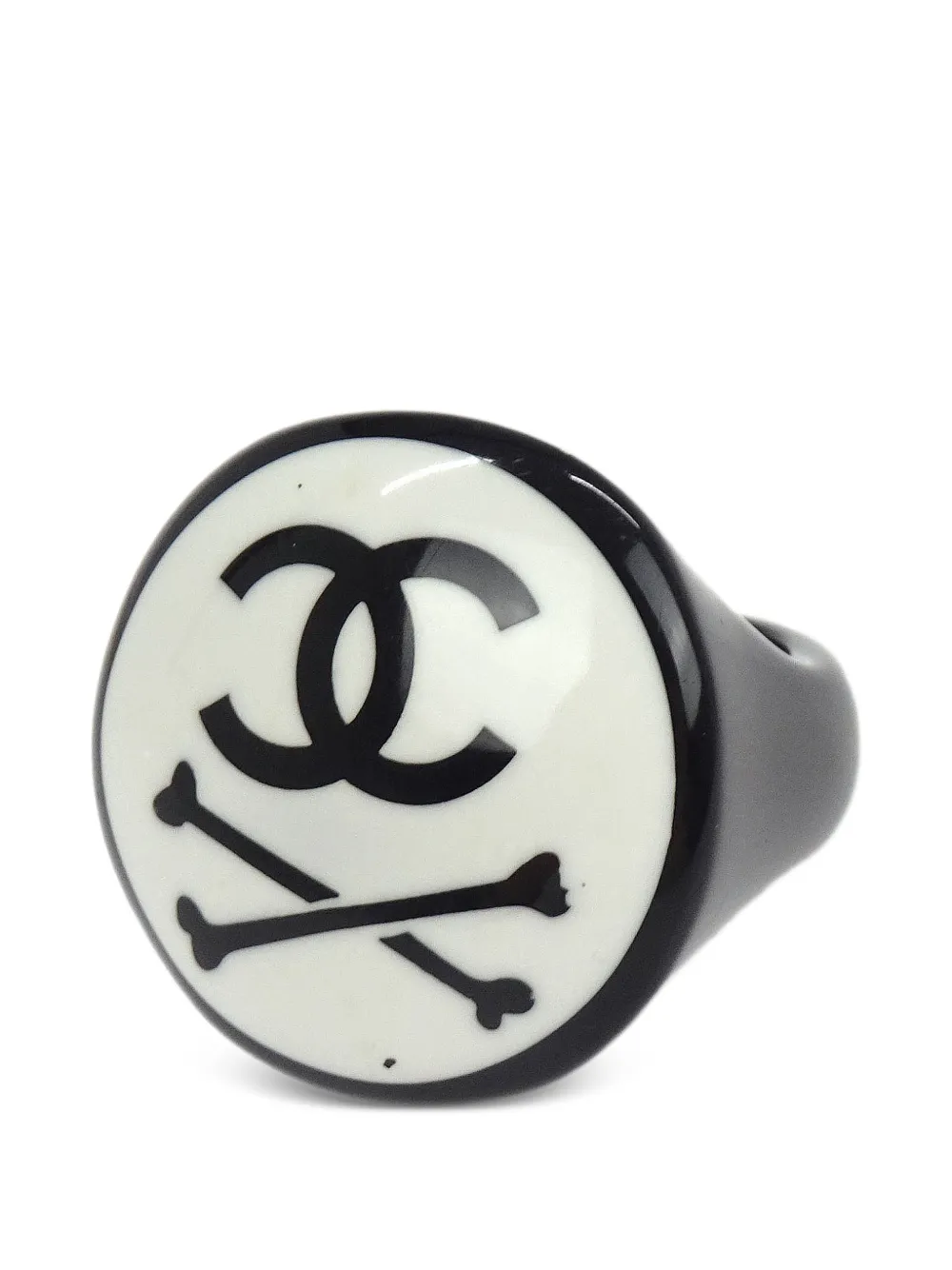 CHANEL Pre-Owned Anello con logo 2003 - Nero