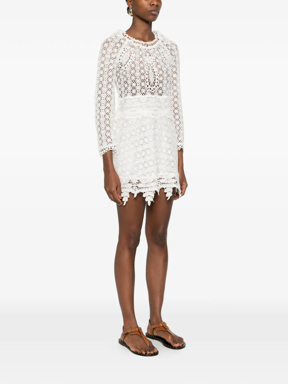 ISABEL MARANT Opengebreide jurk Wit