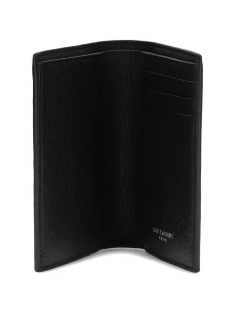 Saint Laurent logo-plaque leather wallet