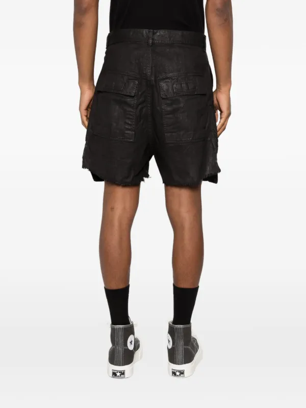 Rick Owens DRKSHDW Bauhaus Frayed Shorts | Black | FARFETCH
