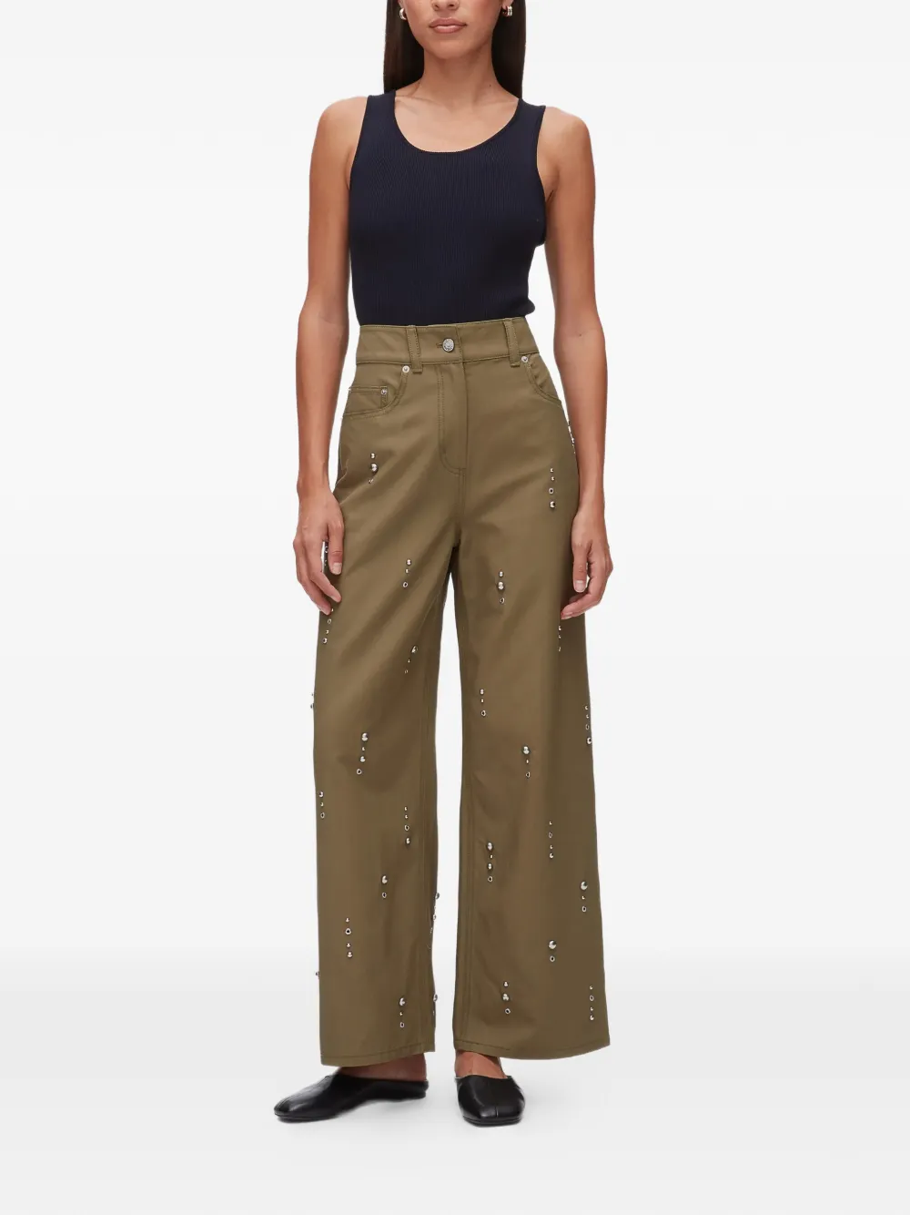 3.1 Phillip Lim Verfraaide broek Groen