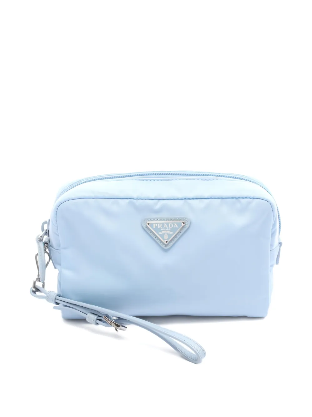 Pre-owned Prada 2010s Small Re-nylon Pouch In Blue