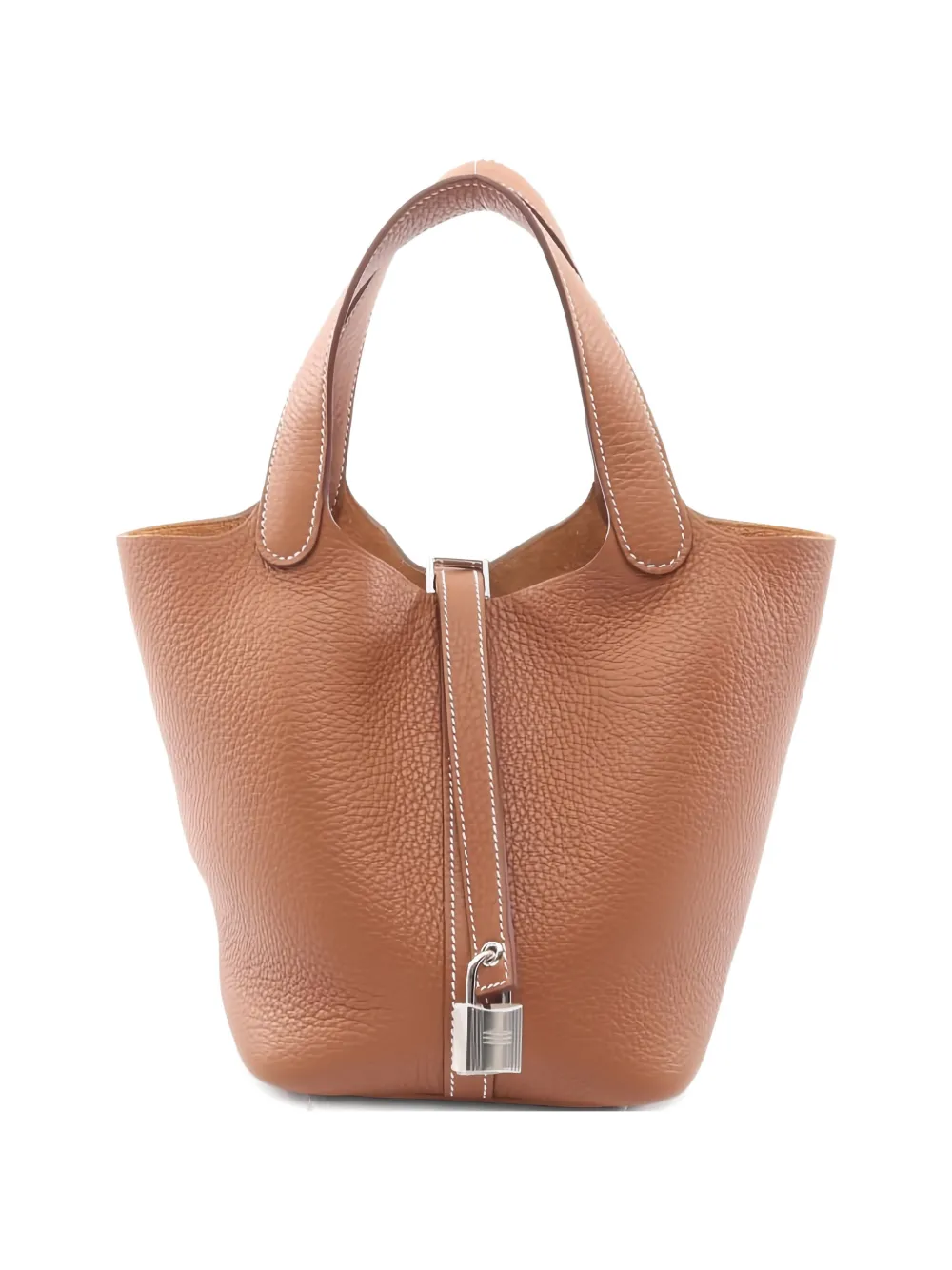 Hermès Pre-Owned 2025 Picotan Lock PM leather lock tote bag - Marrone
