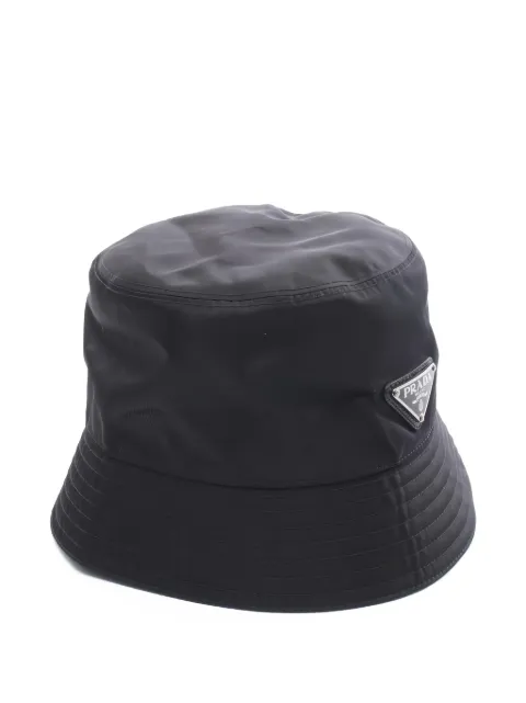 Prada Pre-Owned 2010s Re-Nylon triangle-logo bucket hat