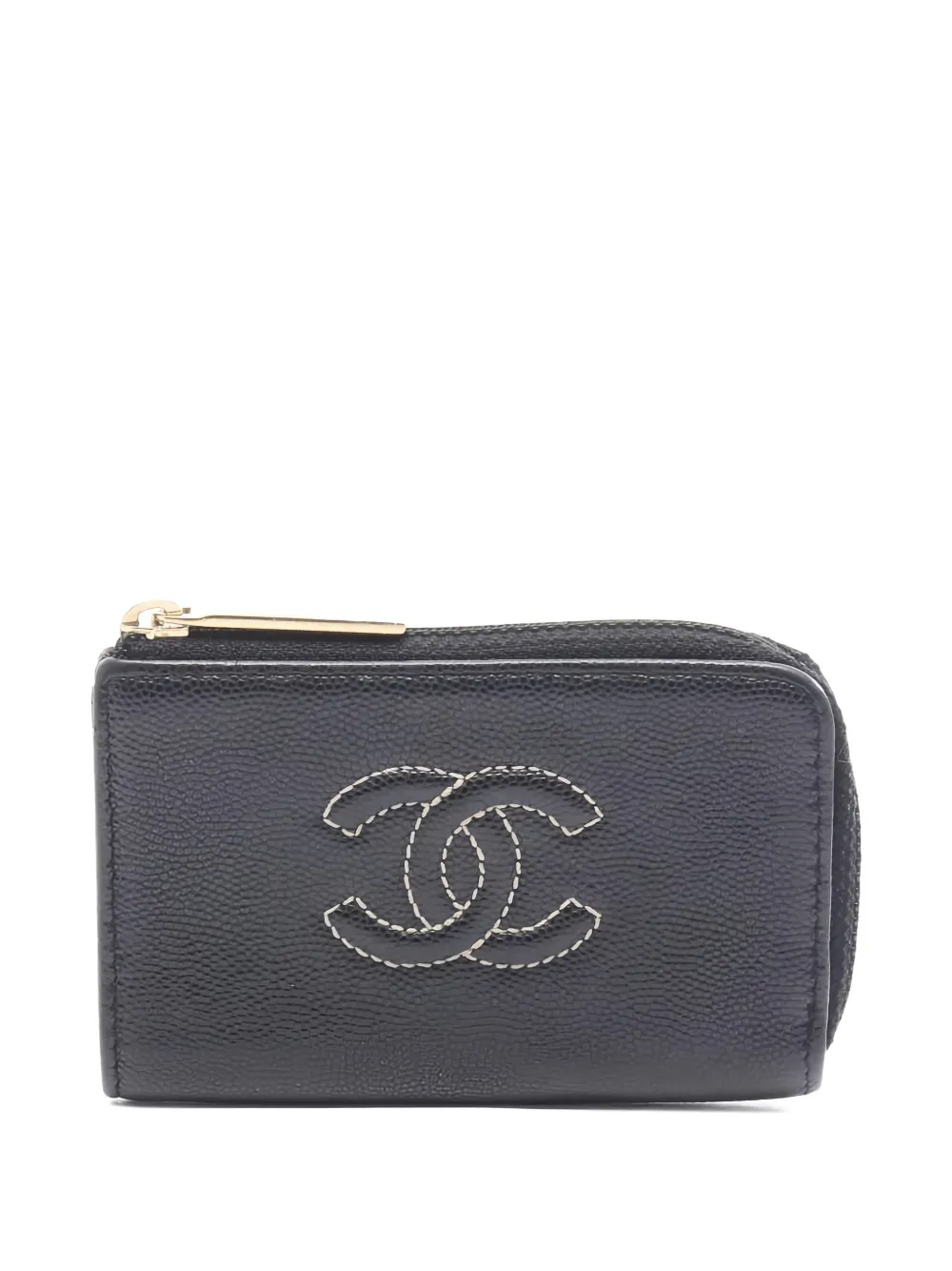 CHANEL Pre-Owned 2016-2017 logo-detail coin purse - Nero