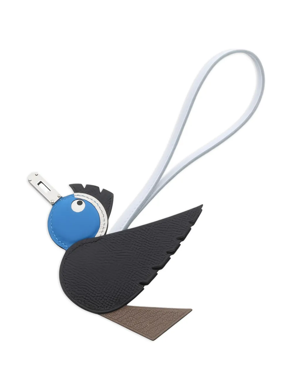 Hermès Pre-Owned 2025 Birdy leather bag charm - Nero