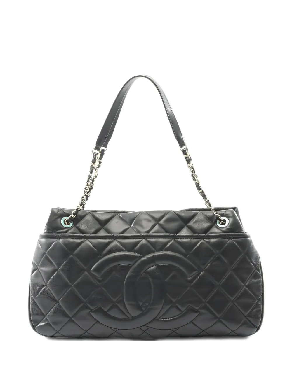 CHANEL Pre-Owned 2012 logo-detail chain-strap shoulder bag - Nero