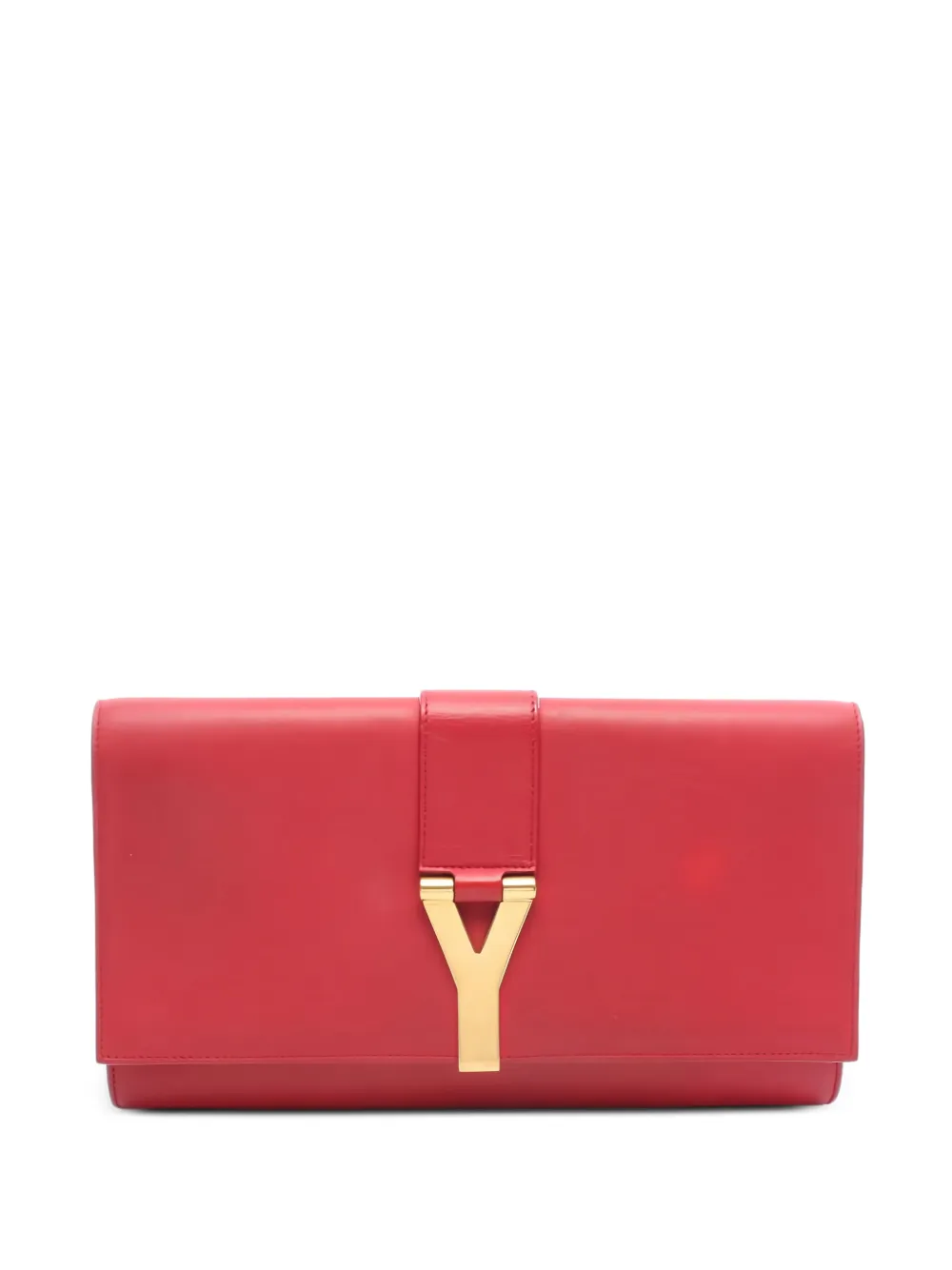Saint Laurent Pre-Owned 2000s Y Chyc leather clutch bag - Rosso