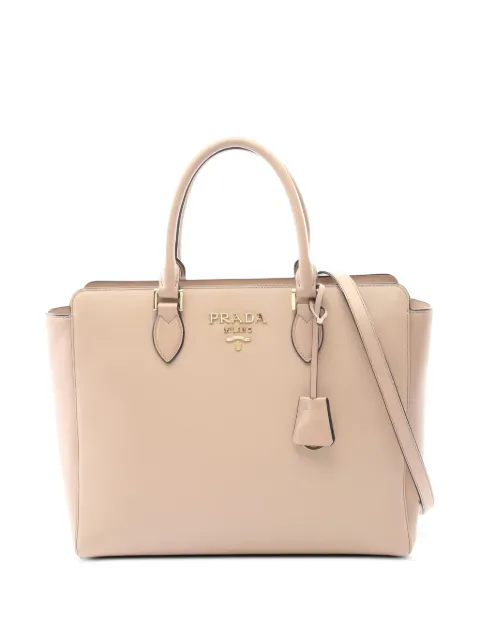 Prada Pre-Owned 2010s logo-detail two-way tote bag