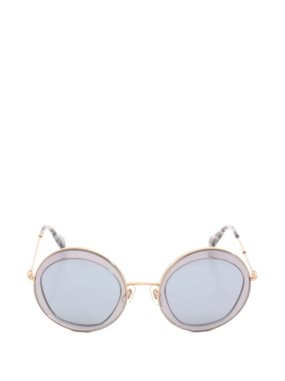 Miu Miu Pre-Owned 2000s round-frame sunglasses - Grigio