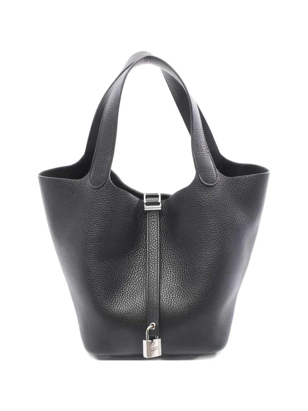 Hermès Pre-Owned 2017 Picotane Lock MM lock leather shoulderbag - Nero