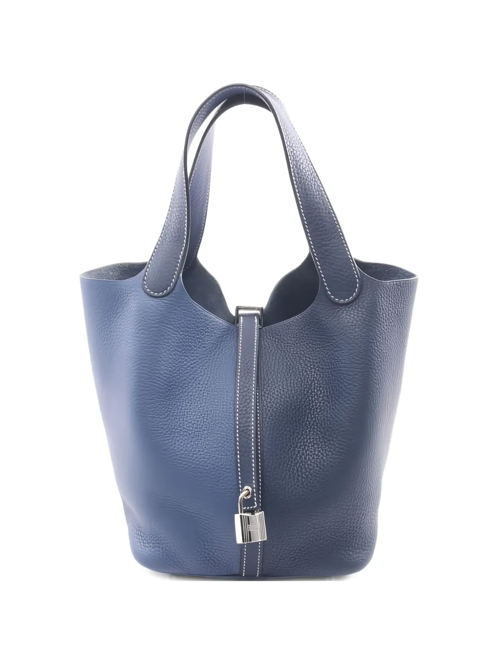 Hermès Pre-Owned 2021 MM Picotin Lock leather tote bag - Blu