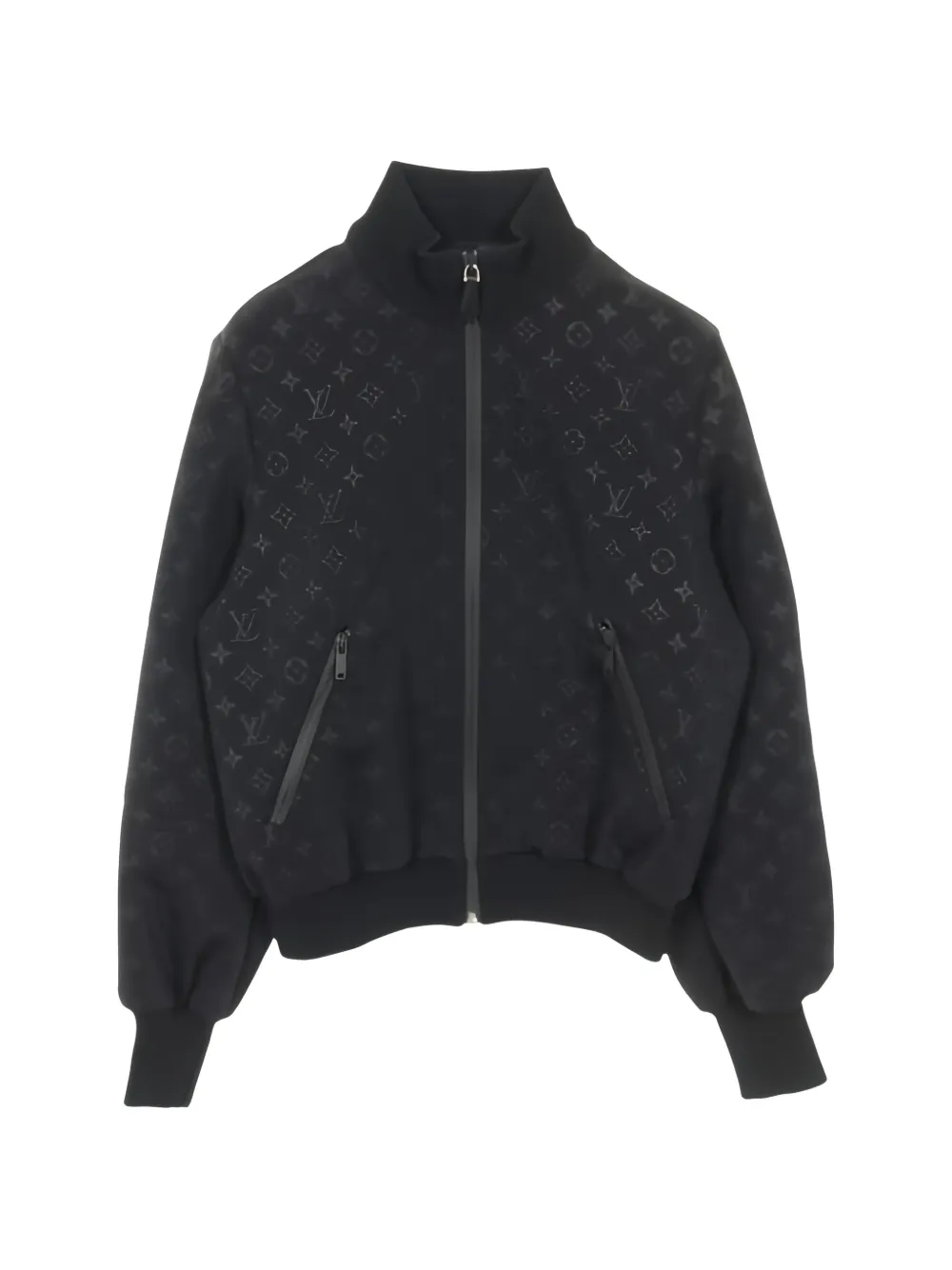 Louis Vuitton Pre-Owned embossed-monogram zip-up jacket - Nero