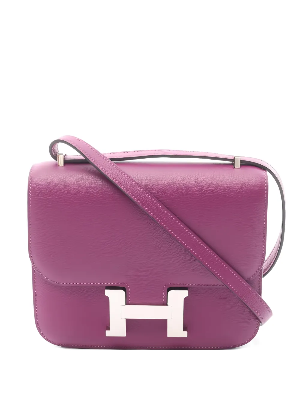 Hermès Pre-Owned 2019 mini 3 Constance silver-hardware shoulder bag - Viola