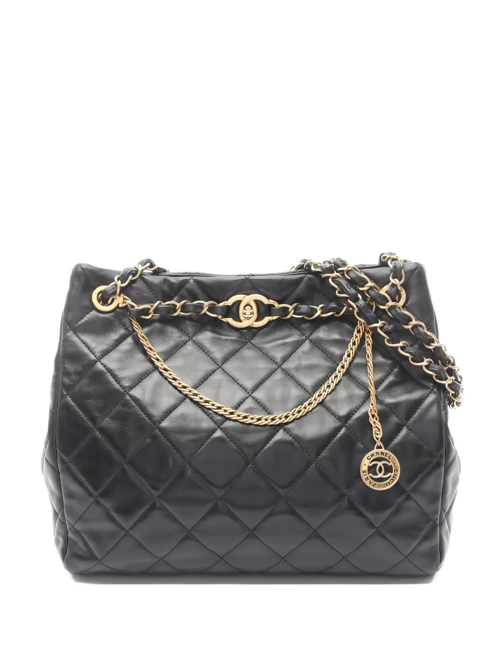 CHANEL Pre-Owned 2021 chain-detail tote bag - Nero