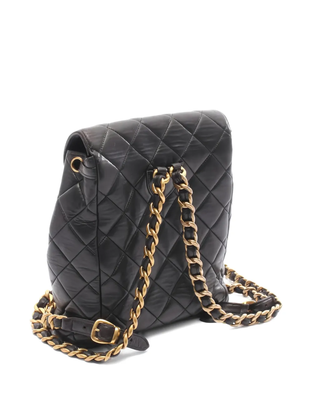 CHANEL Pre-Owned 1994-1996 rugzak van lamsleer Zwart