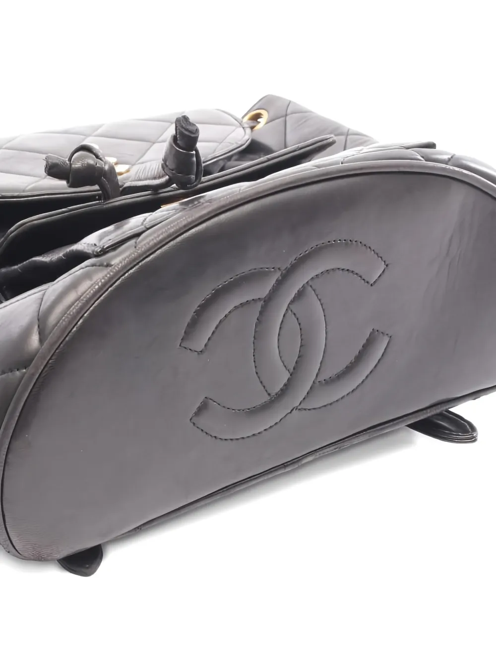 CHANEL Pre-Owned 1994-1996 rugzak van lamsleer Zwart