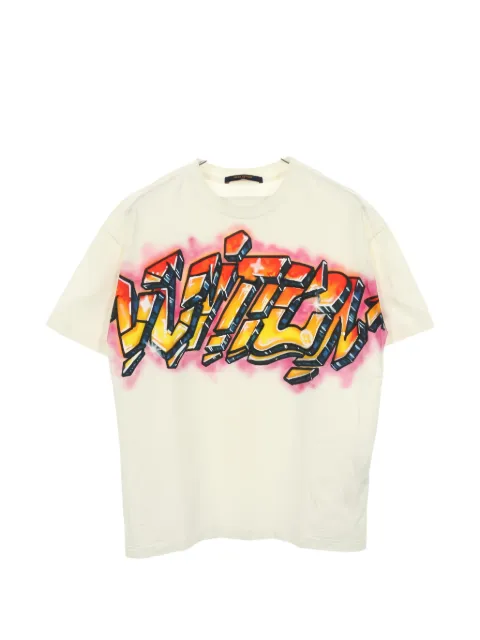 Louis Vuitton Pre-Owned grafitti-print T-shirt