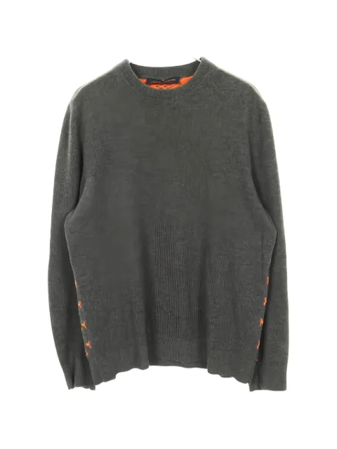 Louis Vuitton Pre-Owned 2000s monogram-knit crew-neck sweater